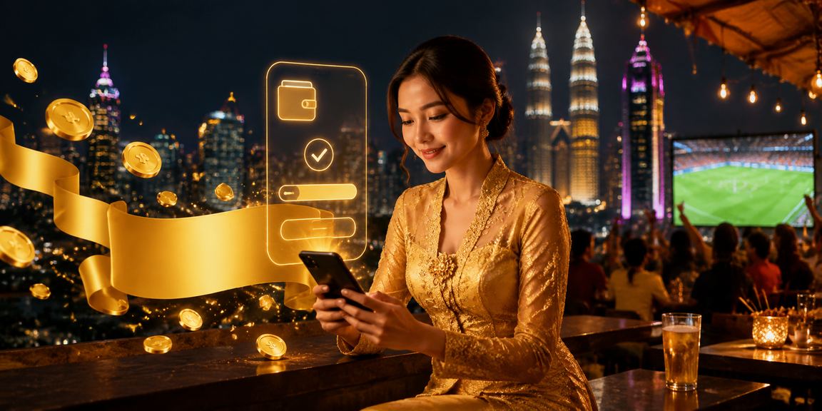 Pengguna Malaysia menggunakan kasino mudah alih 508 dengan pakaian kebaya di Kuala Lumpur